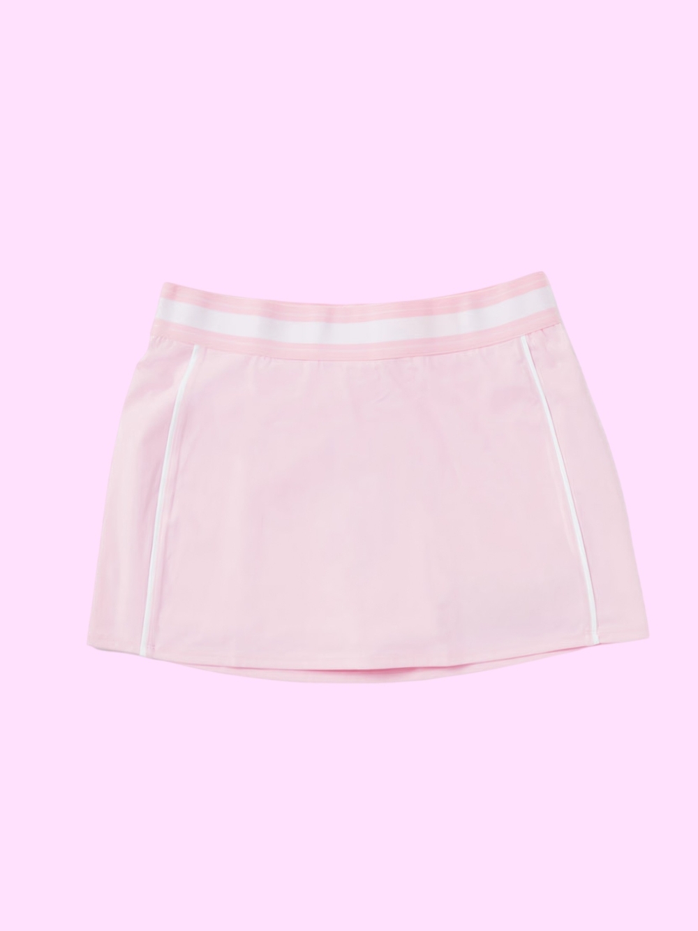 Halara pink & white High Waisted 2-in-1 Bodycon Mini tennis skirt